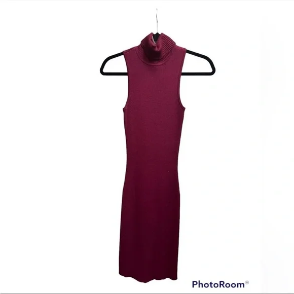 NEW! ROMEO & JULIET COUTURE Berry Colored Women’s SM Ribbed Sleeveless Bodycon - Picture 3 of 11